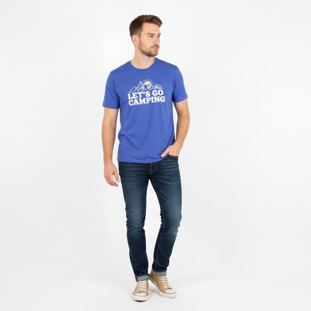 *Ocean + Coast 'Lets Go Camping' Blue T Shirt
